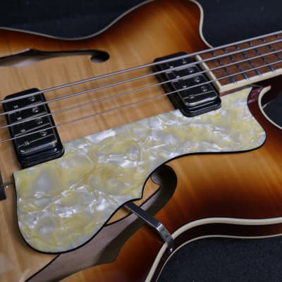 Hofner Verythin HCT-500/7-SB Contemporary Series Short Scale Bass Guitar Super Slim SUPER Flame image 3