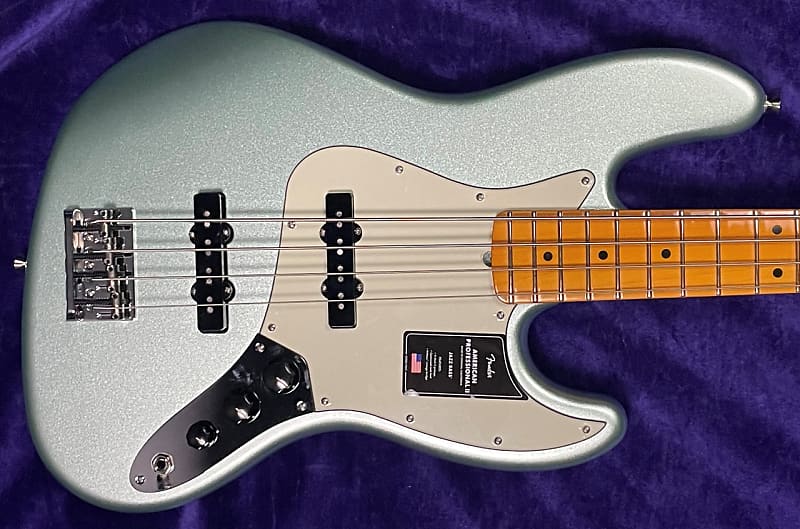 Fender AM. Pro II Jazz, Mystic Surf Green / Maple image 1