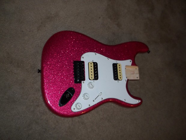 Pink cheap sparkle stratocaster