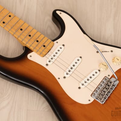 1991 Fender '54 Stratocaster ST54-900 Sunburst Lacquer w/ American Vintage Pickups, Japan MIJ Fujigen ST54-115 image 7