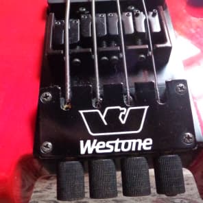Westone X-900 1980s Headless  Neck Through Bass Red / Black (Changed Pre Amp) 4-18-17 image 7