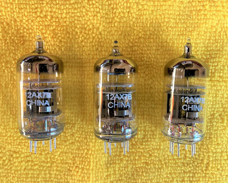 3x Shuguang Chinese 9th gen 12AX7 Preamp Vacuum Tubes Reverb