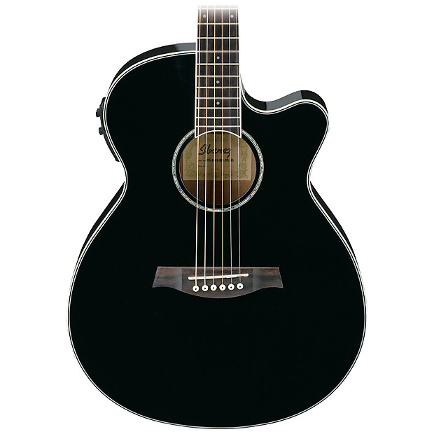 Ibanez AEG10IIBK AE Series Acoustic-Electric Guitar Black image 1