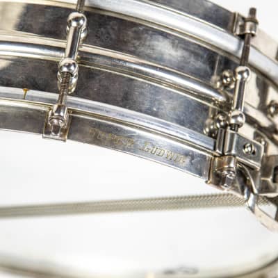 Ludwig No. 235 Super-Ludwig "Dance Model" 4x14" Brass Snare Drum Owned by Frank Cook of Canned Heat image 8