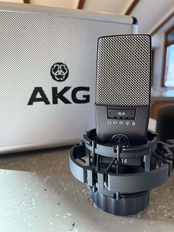 AKG C414 XLS Large Diaphragm Multipattern Condenser Microphone 2010s - Black image 1