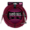 Ernie Ball 6062 25' Braided Straight / Angle Instrument Cable - Black / Red
