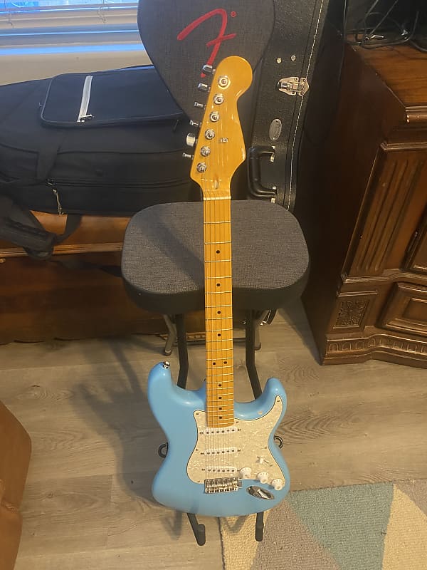 Partscaster Stratocaster Nitro Baby Blue - Fender Pure Vintage 65 Pickups - Canadian Maple Neck image 1