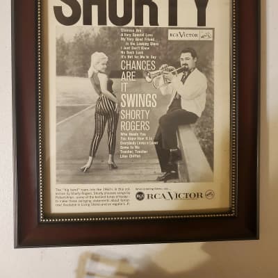 1959 RCA Victor Records Promotional Ad Framed Shorty Rogers Original for sale