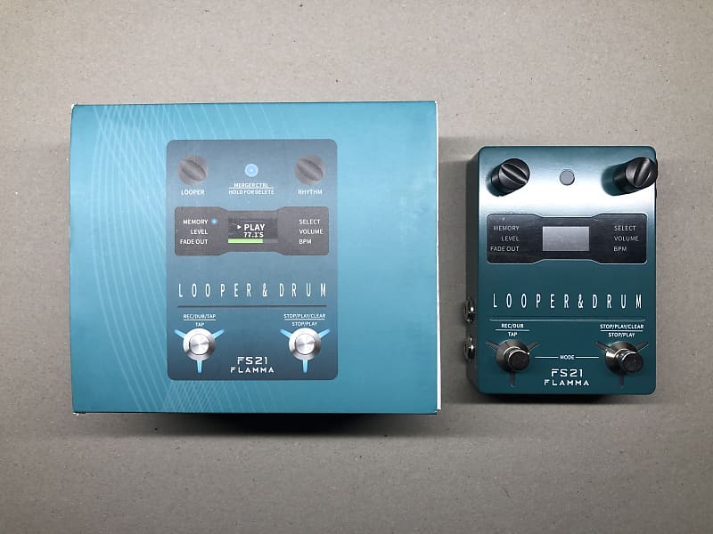 Flamma FS21 Drum Machine Looper Pedal 2021 Blue/Green Reverb