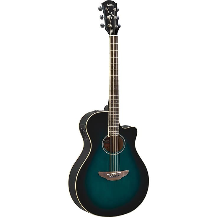 Yamaha APX600 Thinline Acoustic-Electric Guitar - Oriental Blue Burst image 1