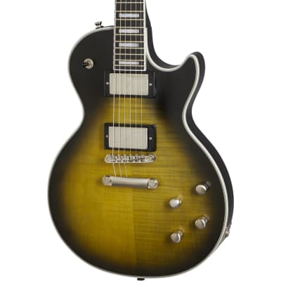Epiphone Les Paul Prophecy Electric Guitar in Olive Tiger Aged Gloss image 1