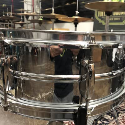 Pearl  Steel Shell  2000’s Mirror Chrome 5x14 Snare Drum image 4