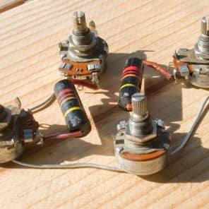 VINTAGE 1959 GIBSON LES PAUL WIRING HARNESS BUMBLEBEE CAPS CENTRALAB SWITCHCRAFT image 4
