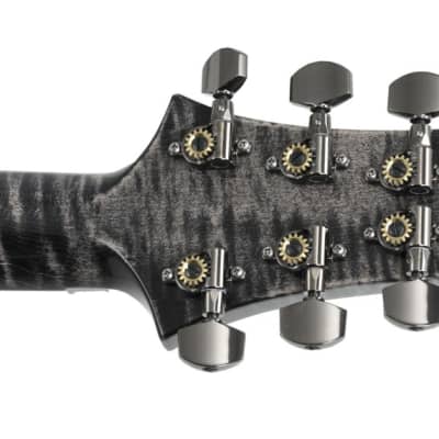 Paul Reed Smith Wood Library Custom 24 Floyd Rose Stained Flame Maple Neck Charcoal image 5