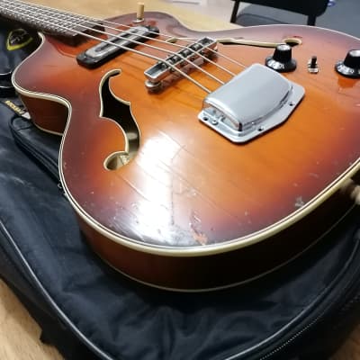 Rare 1964 Hoyer German Bass Vintage @ Hofner Warwick Violin Framus Klira 500/1 Fender Gibson Eko  Meazzi Crucianelli Eko Vox image 12