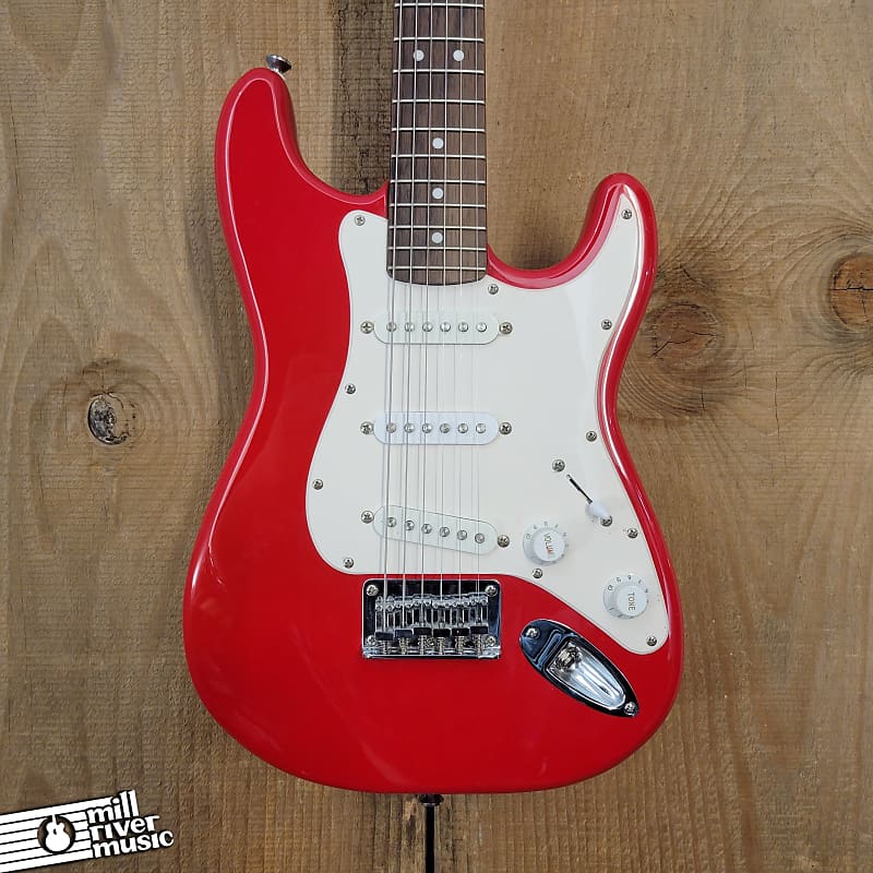 Squire Mini Strat Red Electric Guitar Used
