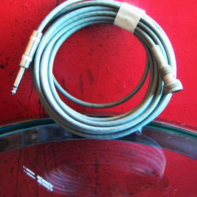Vintage 1960's Amphenol 75-MC1F-385 microphone cable w 1/4 inch end  connector Electro Voice # 5