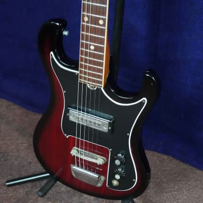 Teisco Electric Guitar 1960s Cherry Burst image 7