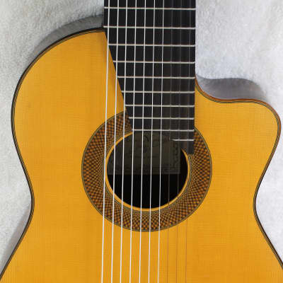 RARE 1989 Michael Menkevich Custom 10-String Classical Harp Guitar, Spruce/Brazilian, w/Case image 11