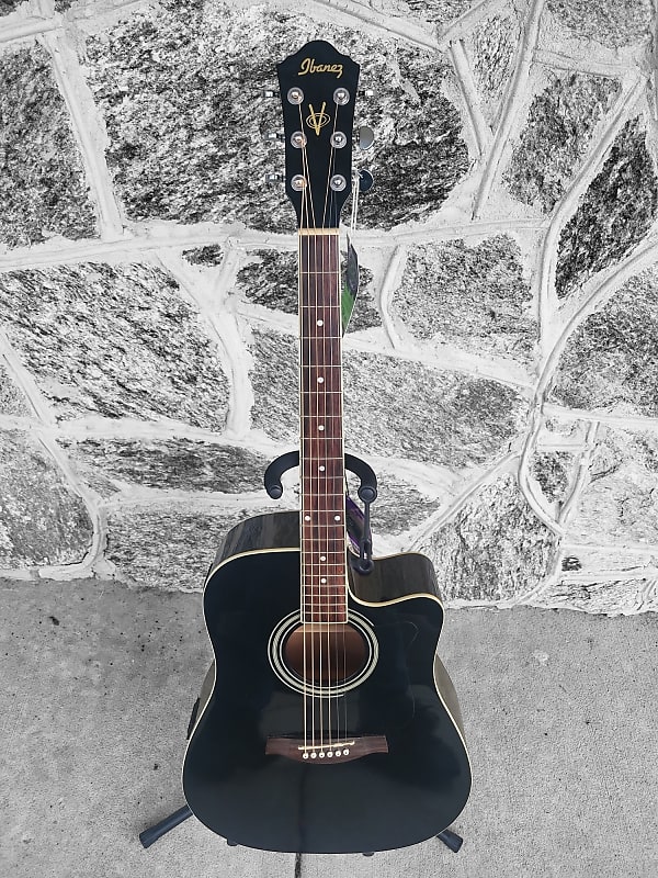 Ibanez V70ce Acoustic Electric Black Reverb 