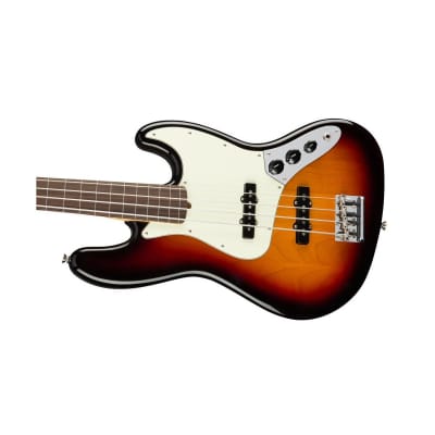 Fender American Professional Jazz Bass Fretless Guitar,  Slim C  Neck, Rosewood Fingerboard, Gloss Polyurethane, 3-Color Sunburst image 10