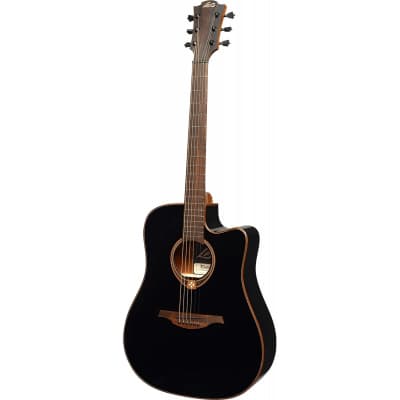 Lag Tramontane T118-DCE | Dreadnought Cutaway Acoustic-Electric, Black. New with Full Warranty! image 4