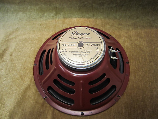 2011 Bugera Vintage Series 70 Watt 8 ohm Speaker Burgundy Exc Shape W Free Shipping
