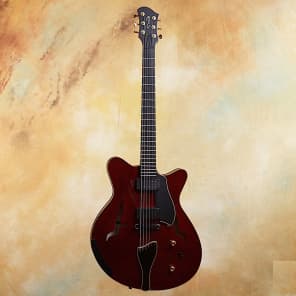 Moffa Arch Lorraine Electric Archtop Guitar - MINT - Red Violin Style Finish image 2