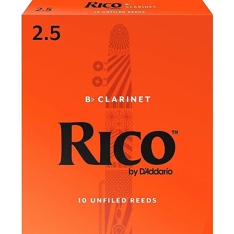 Rico Bb Clarinet Reeds Strength 2.5 Box of 10 - RCA1025 image 1