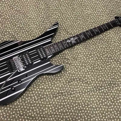 Schecter Synyster Gates Signature Synyster Standard with Duncan Designed Humbuckers 2007 - 2017 - Black with Silver Pinstripes for sale