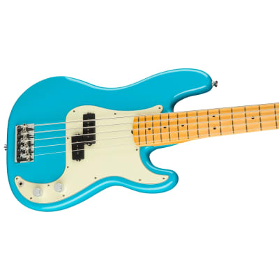 Fender American Professional II Precision Bass V, 5-String, Maple, Miami Blue image 2