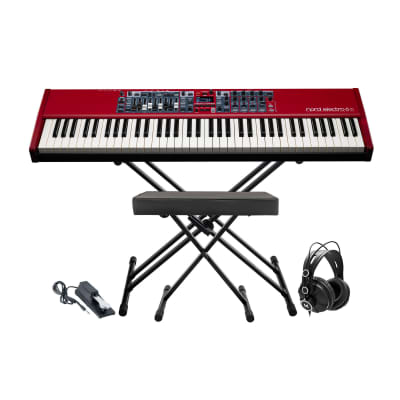 Nord Electro 6D 73 Key Semi-Weighted Action Keyboard w/ Headphones, Bench Bundle