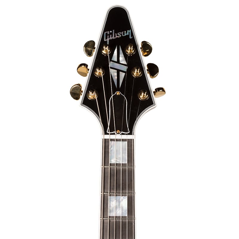 Gibson Flying V Custom Electric Guitar in Black with Gold Gibson Flying V Custom Electric Guitar in Black with Gold