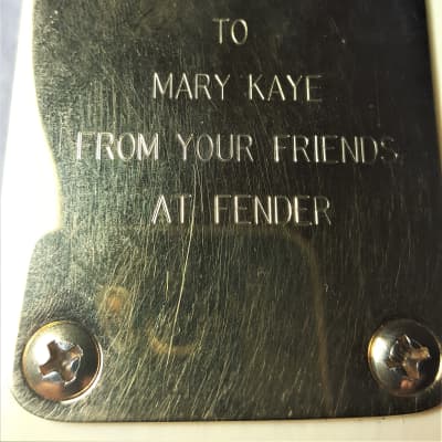 Mary Kaye's Own Personal Tribute Stratocaster #001 - Fender Custom Shop, Translucent Blonde image 7