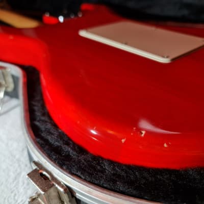 Fender American Deluxe Fat Stratocaster unique Locking Tremolo 2000 Red image 11