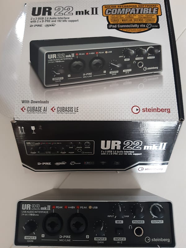 Interfaz de audio USB 2×2 con 2x D-PRE. UR 22 MKII. Steinberg