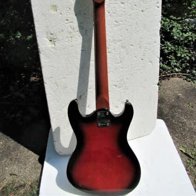 Hy-Lo Guitar,  1960's, Japan, Two Pickup, Redburst, Wang Bar, Very Cool image 8