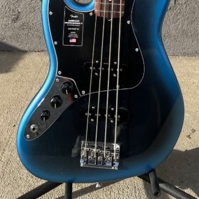 Fender American Professional II LEFTY 4-String Jazz Bass, Dark Night 9.6lbs image 2