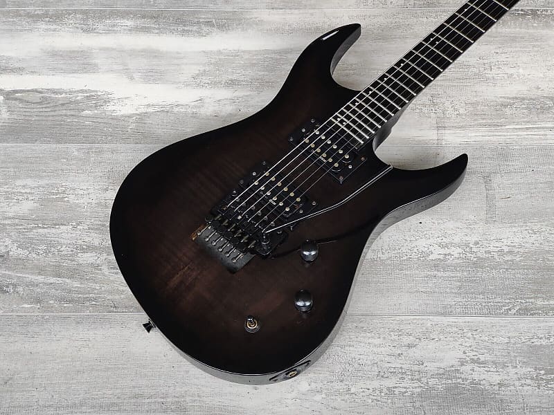 2013 Washburn XMPRO2FRF HH Superstrat (Black Flame) | Reverb France