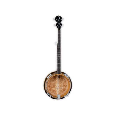 Luna Guitars 5-String Celtic Banjo w/ Laser Etched Trinity image 1