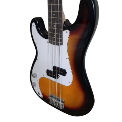Left handed Bass Guitar for Beginners Regular Size Sunburst SPS510LF with 5 item Package image 3