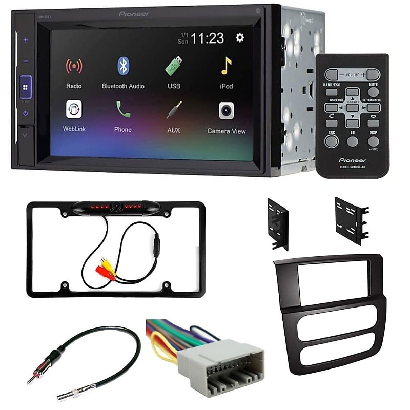 Pioneer DMH-1770NEX Multimedia Receiver Compatible with Apple CarPlay &  Android Auto with License Plate Mounted Backup Camera 