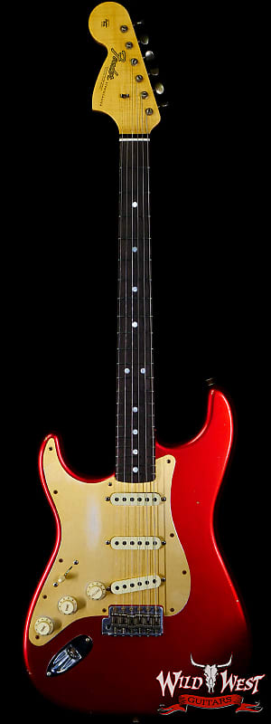 Fender Custom Shop Limited Edition Big Head Stratocaster Jouneyman Relic Hand-Wound Pickups Lefty Left-Handed Candy Apple Red image 1