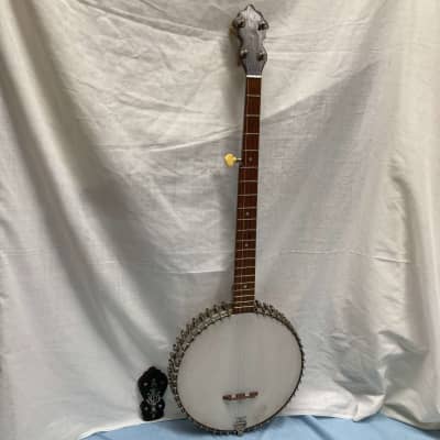 5 String Banjo Fifty Bracket Early 1900s Includes Padded Case & An Inlaid Peghead image 1