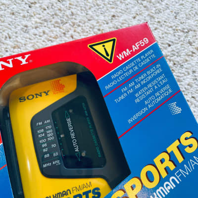 Rare Box] Sony WM-AF59 Walkman Cassette Player, Beautiful Yellow 