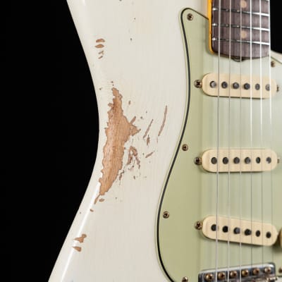 Fender Custom Shop Limited Edition 1964 L-Series Stratocaster Heavy Relic - Aged Olympic White image 4