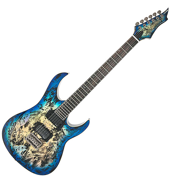 Spear Gladius HT Holo Blue Hologram ElectricGuitar Unique