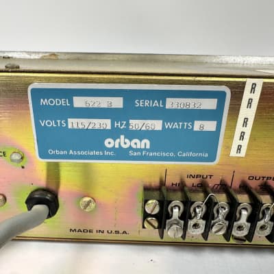orban PARAMETRIC EQUALIZER MODEL622B Vintage Orban 622B Dual