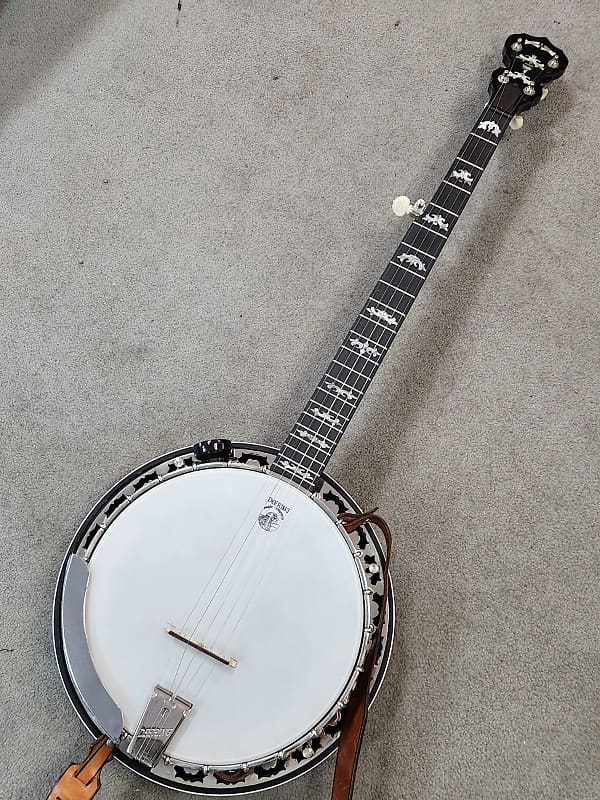 Deering Eagle II 5 string banjo 2016-ish - stained natural wood image 1