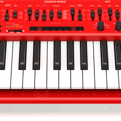 Behringer MS-1-RD ,MS 101 , MS1 32-Key keyboard Analog Mono Synth w/Arpeggiator Red  //ARMENS//